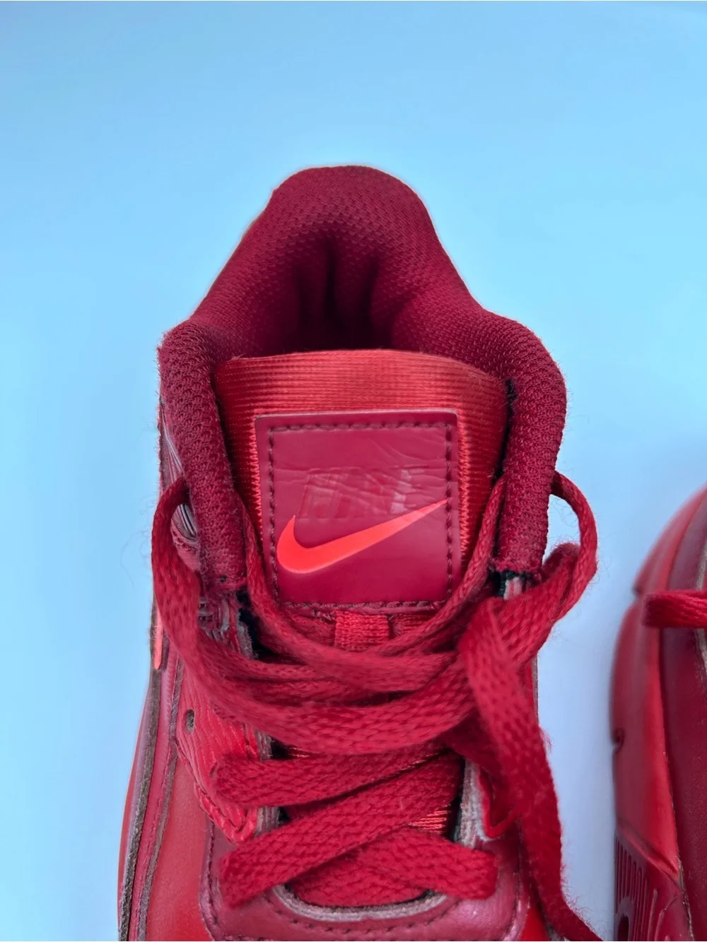 Nike Air Max 90 City Special Chicago Kids 10C Red Leather Sneakers CHI Shoes